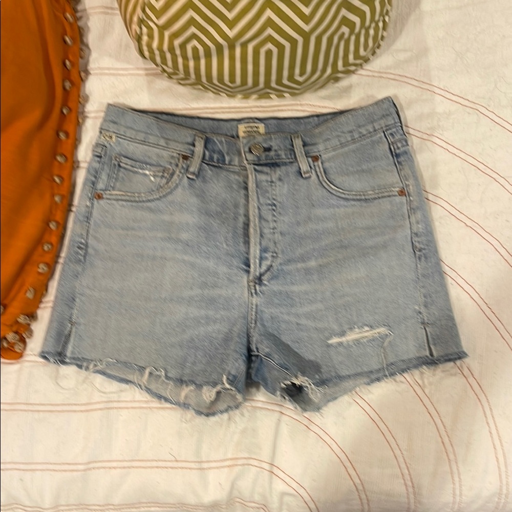 Citizens of Humanity Marlow Vintage Mid Rise Anthropologie Jean Shorts 25